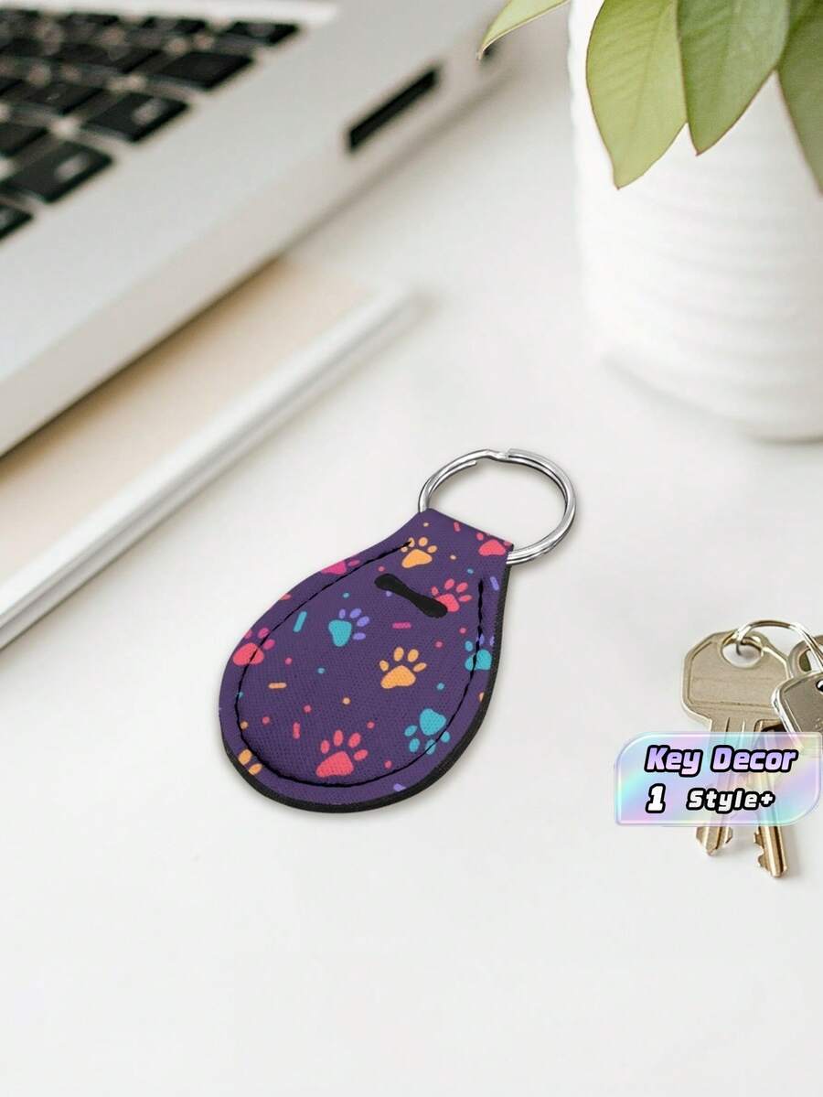 1PC Cute Round Shape Keychain Smooth Lightweight Durable Anti Rust Hook Clip For Backpack Keys Wallet Purse Handbag Charm Accessory For Women Men Daily Use Travel Birthday Christmas Gift - Multicolor - View 1