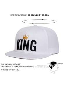 Dealstrict 1pc Men's KING Letter Embroidery Hip-Hop Cap, Fashionable Sports Baseball Cap, Adjustable Sunscreen Casual Hat Spring And Autumn Travel Beach Party - Multicolor - View 2