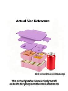 4‑Compartment Bento Lunch Box, Leak‑Proof Portable Meal Prep Container With Cutlery, Microwave‑Friendly Reusable Food Storage Box For School, Office, Picnic & Outdoor Travel - Multicolor - View 22