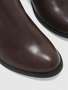 CUCCOO BIZCHIC Women's Buckle Design Fashion Daily Wear Chunky Heel Ankle Boots Fall Shoes - Coffee Brown - View 6