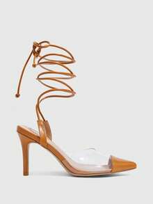 CUCCOO SZL Women's Fashion Lace-Up Sexy High Heels - Khaki - View 4