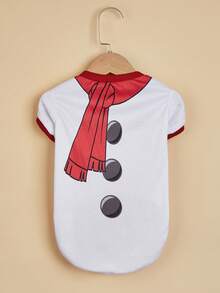 PETSIN Xmas Snowman Graphic Pet Garb, Winter Festive Pet Apparel - Multicolor - View 11