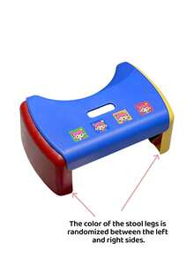 1PC Memphis Style Cute Thickened Non Slip Toilet Stool Ergonomic Bathroom Step Stool For Adults Family Home Use Squatting Potty Training Accessory Comfortable Stable Durable - Multicolor - View 2