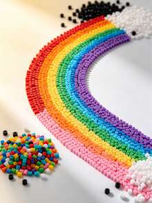 MINKOJA 2.6mm/5mm Black & White 3D Pixel Fuse Beads Toy, Suitable For Handcraft, Decoration And DIY Puzzle Making.Mixed‑Color Beans, Color System Is Not Fixed, Random Delivery. Please Do Not Purchase If You Mind. - Multicolor - View 2