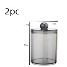 1pc Large Capacity Plastic Cotton Swab Storage Box Lightweight Durable Easy Clean Space Saving Desktop Cosmetic Organizer Solid Color Storage Container For Vanity Table Bathroom Counter Bedroom Desk Home Organization Cosmetic Accessory Storage - View 10