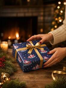 Christmas Print Gift Wrapping Paper - F - View 4