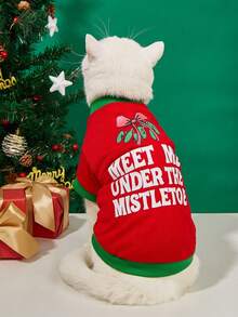 PETSIN Christmas Pet Sweatshirt, Small Dog Cat Clothes For Teddy Poodle Bichon Pomeranian Schnauzer Puppy - Multicolor - View 7