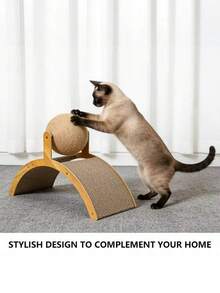 12Pcs New Ferris Wheel Cat Toy Set, Sisal Ball & Corrugated Cardboard Double Scratching Toy, Anti‑Scratch Furniture Protector, Wear‑Resistant No‑Shed Cat Play Toy For Indoor Cats Entertainment - Multicolor - View 5