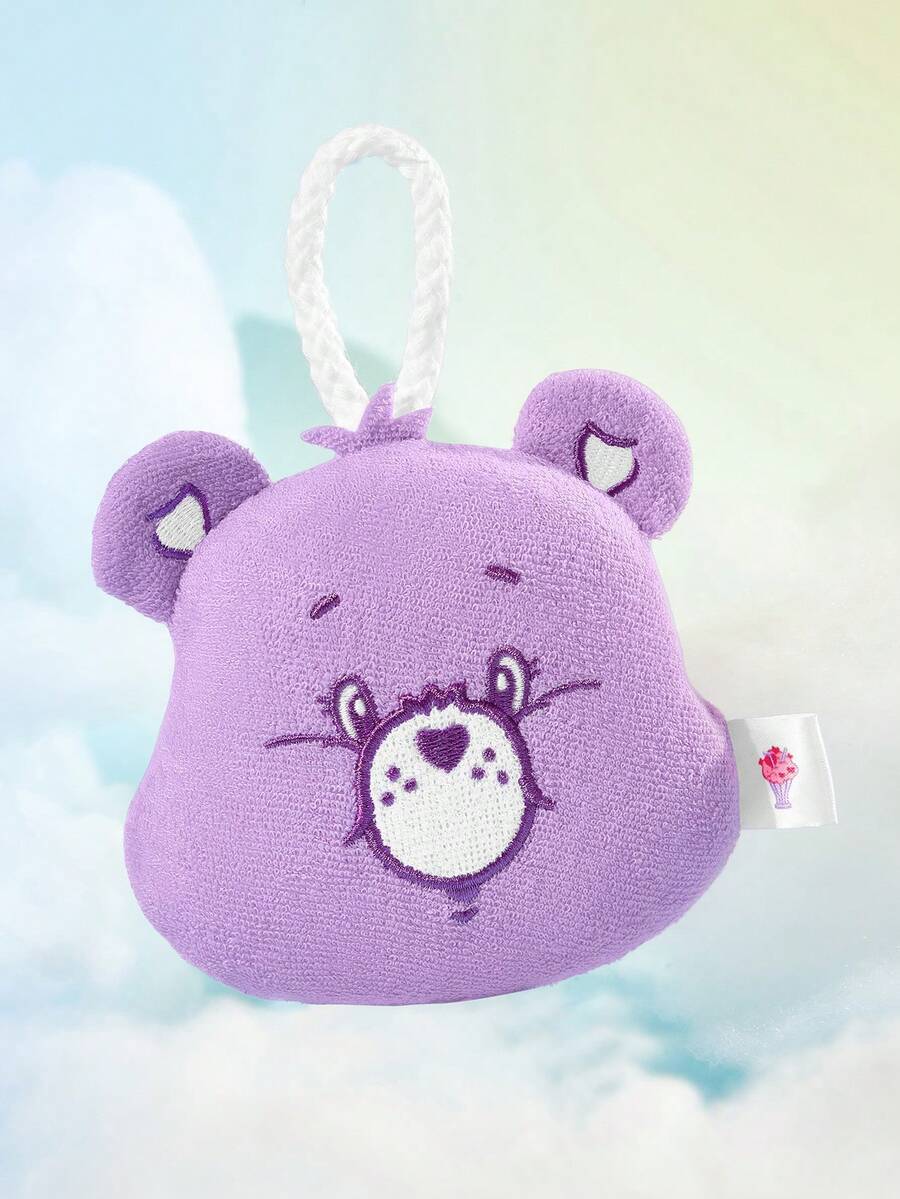 SHEIN X Care Bears 可愛卡通海綿洗澡巾附掛繩 - 紫色 - 查看 1