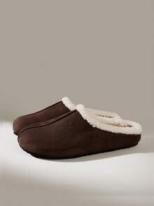 Solecia Women's Flat-Bottomed Fuzzy Shoes, Keep Warm At Home - Coffee Brown - View 2