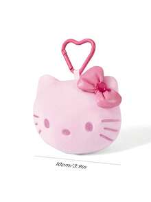 HELLO KITTY AND FRIENDS | SHEIN 1個可愛卡通貓吊飾，粉色PU材質，優雅時尚，可掛在包包和鑰匙上 - 粉色 - 查看 3