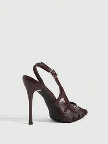 CUCCOO SZL Ladies' Fashion Party Pointed High Heel Pumps Fall Shoes - Afterwards with brown - View 7