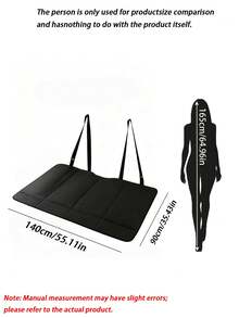 Foldable Rear Seat Rest Mat, Portable Car Travel Cushion For Sedan SUV MPV - solid color - View 4
