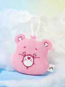 SHEIN X Care Bears Tisu Basah Mandi Bergambar Kartun Lucu dengan Tali Gantungan Terpasang - Berwarna merah muda - View 1