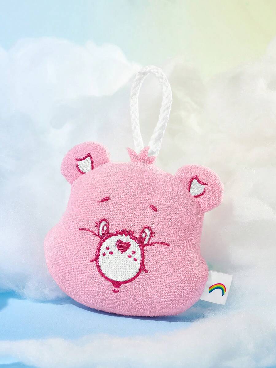 SHEIN X Care Bears Tisu Basah Mandi Bergambar Kartun Lucu dengan Tali Gantungan Terpasang - Berwarna merah muda - View 1