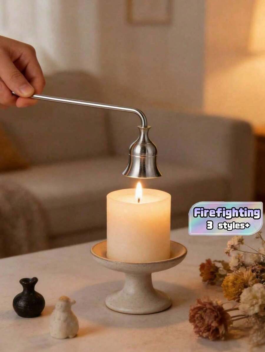 1 PC Metal Candle Snuffer With Long Handle, Wick Flame Extinguisher For Safely Putting Out Scented, Aromatherapy Candles, Durable Candle Accessory - Multicolor - View 1