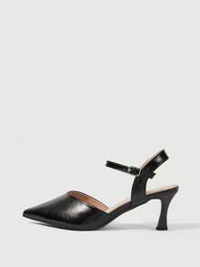 Sleekvia Elegant, Simple And Generous, Fashionable And Versatile, Casual Workplace Commuter Women's High-Heeled Shoes - Black - View 2