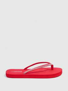 Grefit Women's Fashionable Slide Sandals Spring Shoes Spring Break Easter For Casual Beach Style For Christmas Beach Shoes - Red - View 7