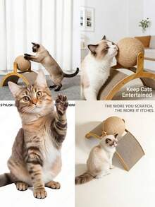 12Pcs New Ferris Wheel Cat Toy Set, Sisal Ball & Corrugated Cardboard Double Scratching Toy, Anti‑Scratch Furniture Protector, Wear‑Resistant No‑Shed Cat Play Toy For Indoor Cats Entertainment - Multicolor - View 7