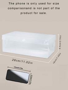 10 Pack Foldable Clear Plastic Shoe Boxes, Waterproof Dustproof Stackable Storage Organizer For Sneakers, High Heels, Clothes, Foldable Containers For Closet, Dorm, Bedroom & Small Apartment - View 4