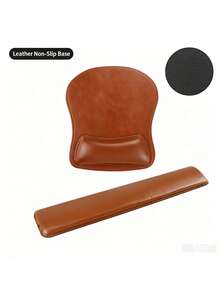 2pcs PU Leather Wrist‑Support Mouse Pad, Soft Wrist Rest Cushion, Comfort Wrist Pillow For Computer Office Daily Use - View 9