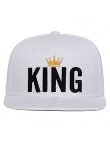 Dealstrict 1pc Men's KING Letter Embroidery Hip-Hop Cap, Fashionable Sports Baseball Cap, Adjustable Sunscreen Casual Hat Spring And Autumn Travel Beach Party - Multicolor - View 5