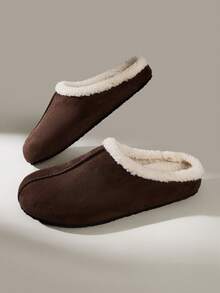 Solecia Women's Flat-Bottomed Fuzzy Shoes, Keep Warm At Home - Coffee Brown - View 8