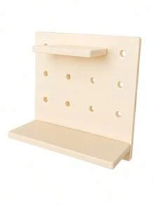 Joivida 1 Buah Rak Penyimpanan Dinding Tanpa Lubang Bor, Papan Pajangan Dinding Modular Plastik dengan Rak & Pengait, Rak Gantung Dinding yang Dapat Disesuaikan, Penyimpanan Dekorasi Dinding Hemat Ruang untuk Kamar Mandi, Dapur, Kamar Tidur, Asrama, Apartemen, Tersedia 6 Warna - MultiWarna - View 15