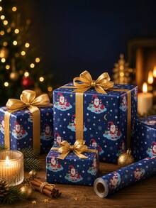 Christmas Print Gift Wrapping Paper - F - View 2