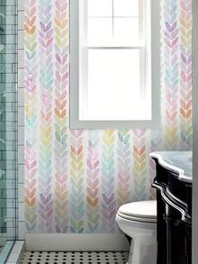 1 PC Removable Peelable Self Adhesive Matte Finish Leaf Pattern Wall Sticker For Living Room Bedroom Cabinet Wardrobe Stairs Door Easy Apply No Residue Durable Waterproof Modern Farmhouse Boho Aesthetic - multicolor - View 5