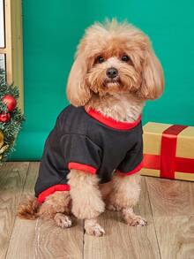 PETSIN Ristmas Dog Hoodie - Lightweight Puppy Sweatshirt With Festive Print For Teddy Small Breed Dogs - Black - View 6