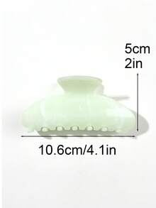 BestieMix 10-Piece Set Of Morandi Marble Pattern Semi-Circular Hair Claws, Back Of The Head Updo Hair Claw, Versatile Daily Women's Hair Accessories - Multicolor - View 3