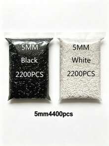 MINKOJA 2.6mm/5mm Black & White 3D Pixel Fuse Beads Toy, Suitable For Handcraft, Decoration And DIY Puzzle Making.Mixed‑Color Beans, Color System Is Not Fixed, Random Delivery. Please Do Not Purchase If You Mind. - Multicolor - View 19