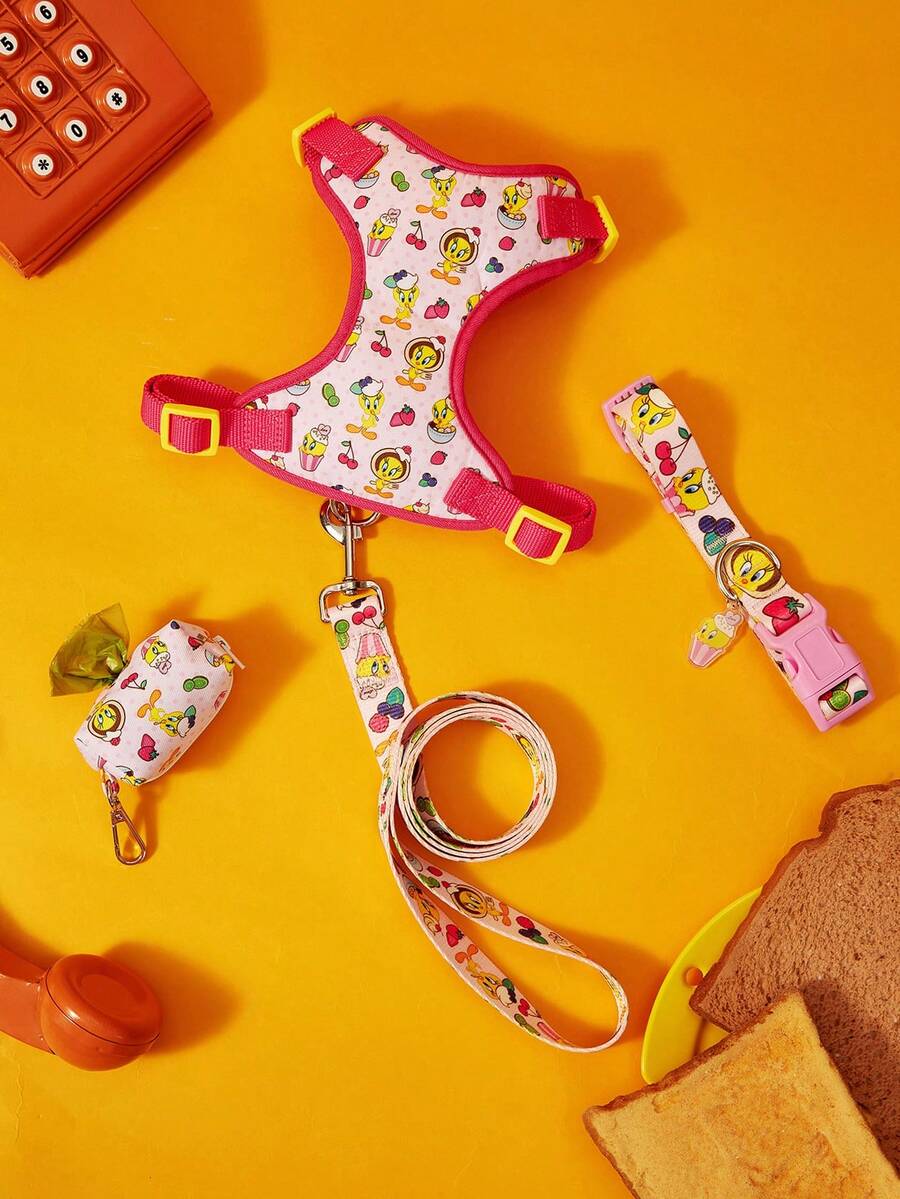 LOONEY TUNES X PETSIN Pet Supplies Waste Bags; Pet Collars; Pet Harnesses And Leashes - Pink - View 1