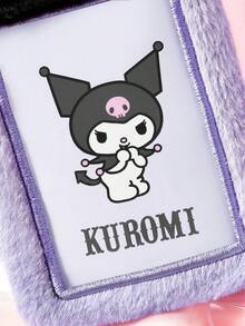 HELLO KITTY AND FRIENDS | SHEIN 1個紫色卡通卡套，可愛設計，適用於偶像小卡、身分證、學生證、交通卡等，透明PVC視窗設計，可掛在包包上 - 庫洛米 - 查看 2