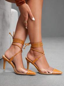 CUCCOO SZL Women's Fashion Lace-Up Sexy High Heels - Khaki - View 7