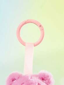 SHEIN X Care Bears 1Pc Cute Plush Pendant, Exquisite Embroidery, Cute Shape, Can Be Hung On Bags And Keys - Pink - View 5