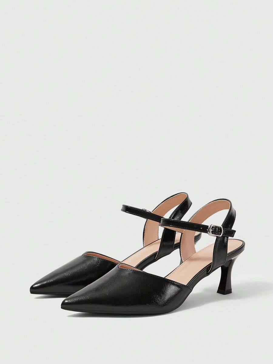 Sleekvia Elegant, Simple And Generous, Fashionable And Versatile, Casual Workplace Commuter Women's High-Heeled Shoes - Black - View 1