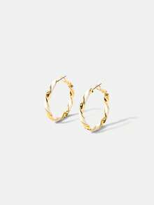 MOTF PREMIUM Pre High Fashion Hollow PU Leather Earrings - White - View 6