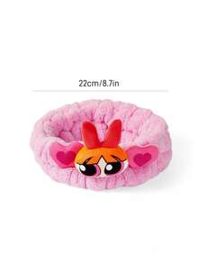 THE POWERPUFF GIRLS X SHEIN 1 Buah Ikat Rambut Elastis Berbahan Plush, Dekorasi Rumah dan Kamar Mandi - Blossom - View 3