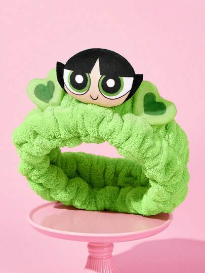 THE POWERPUFF GIRLS X SHEIN 1Pc Plush Elastic Hair Band, Home And Bathroom Decoration