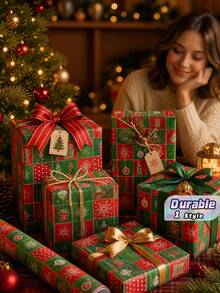 Christmas Print Gift Wrapping Paper - H - View 1