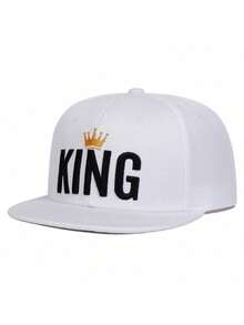 Dealstrict 1pc Men's KING Letter Embroidery Hip-Hop Cap, Fashionable Sports Baseball Cap, Adjustable Sunscreen Casual Hat Spring And Autumn Travel Beach Party - Multicolor - View 4