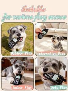 PETSIN 1PC Cute Phone-Shaped Pet Squeaky Toy, Built-In BB Squeaker, Squeaks When Bitten Or Pressed, Printed "DO YOU LOVE ME", For Small & Medium Cats Dogs, Teeth Grinding, Boredom Relief, Toss & Fetch Games, Pet Gift. - Black - View 4