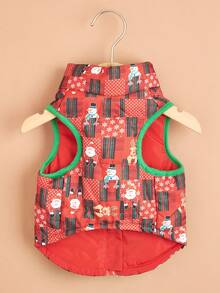 PETSIN Festive Christmas Quilted Dog Vest Zip‑Up Sleeveless Jacket With Dual D‑Ring Leash Hooks - Multicolor - View 16