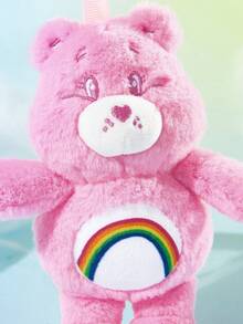 SHEIN X Care Bears 1Pc Cute Plush Pendant, Exquisite Embroidery, Cute Shape, Can Be Hung On Bags And Keys - Pink - View 4