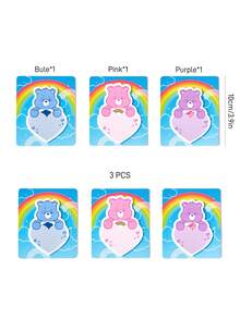 SHEIN X Care Bears Notepad, Notepad, Cute Notepad, Write Memo Page Marker, Office School Supplies Creative Gifts - one-size - View 3