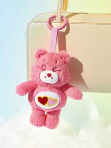 SHEIN X Care Bears 1個可愛毛絨吊飾，精緻刺繡，可愛造型，可掛在包包和鑰匙上 - 玫紅色 - 查看 1