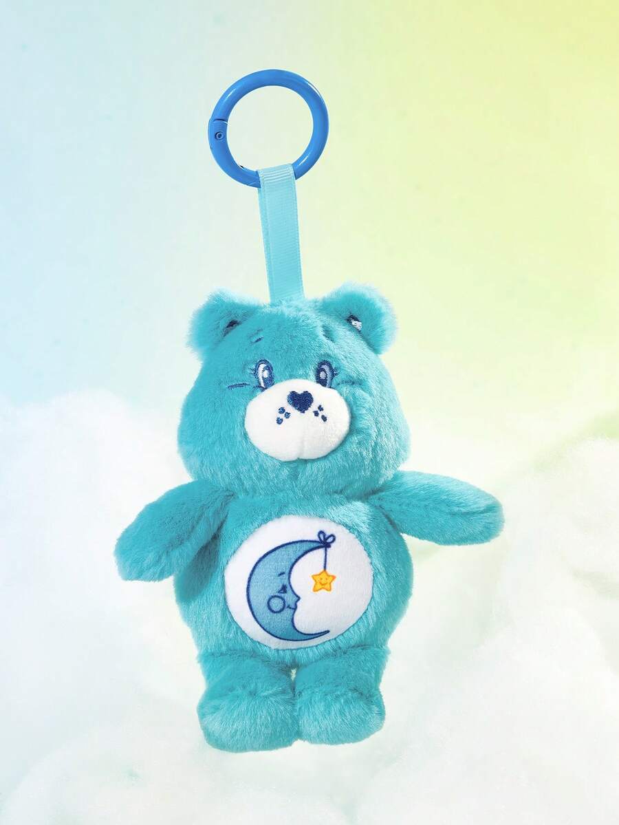 SHEIN X Care Bears 1Pc Cute Plush Pendant, Exquisite Embroidery, Cute Shape, Can Be Hung On Bags And Keys - lake blue - View 1