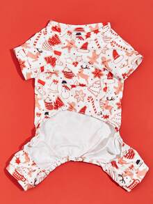 PETSIN Christmas Pajama Outfits Four-Legged Costumes For Corgi, English Bulldog, Pug, Teddy, Bichon, Schnauzer & Small Breeds - Multicolor - View 11